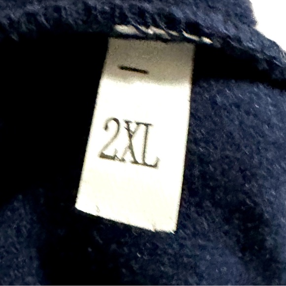 QTR HALF ZIP MICRO FLEECE SZ2XL NAVY WARM SWEATER CHRISTMAS HOLIDAY CASUAL COMFY - Picture 2 of 3
